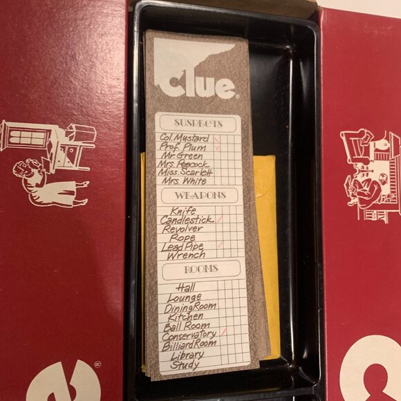 Vintage Clue Parker Brothers Board Game Complete 1972 Canada Detective Game - Picture 6 of 9